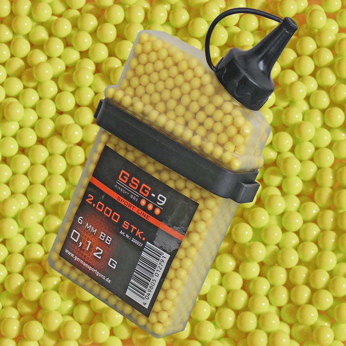 GSG-9, Ammunition for Airsoft Guns, BBs Yellow, 6 mm